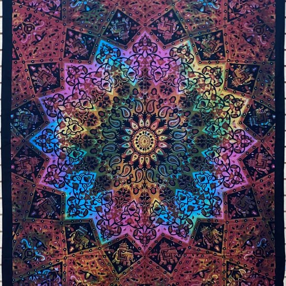 Katmandu Trading Company Other - Tie-Dye Geometric Lotus Flower Tapestry